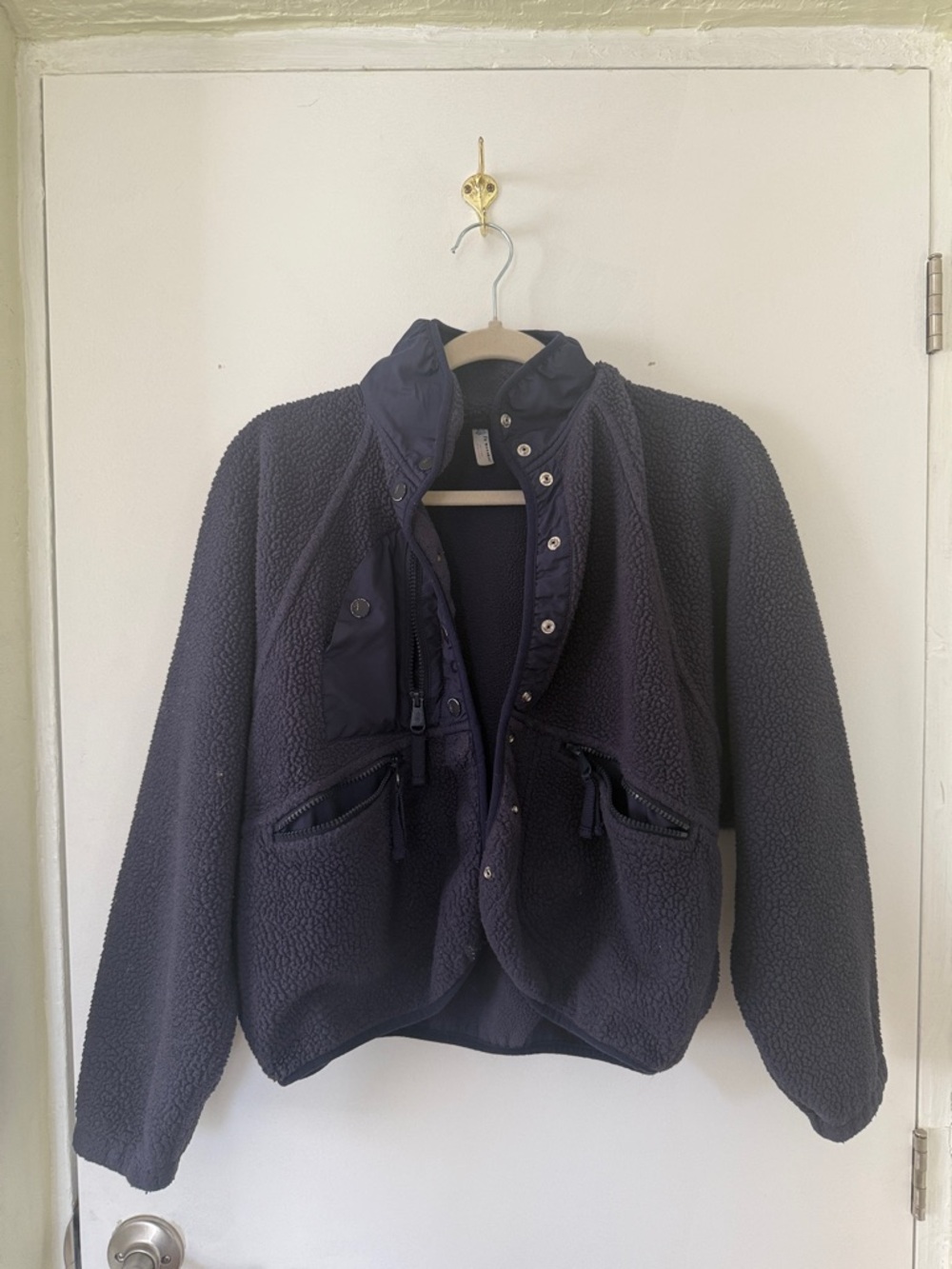 FP Movement by Free People Navy Teddy Jacket